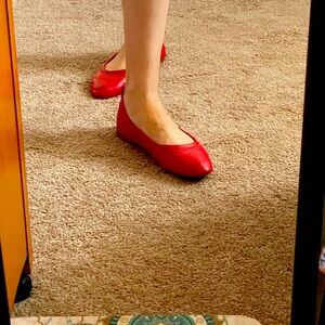 J. Crew classic red ballet flats